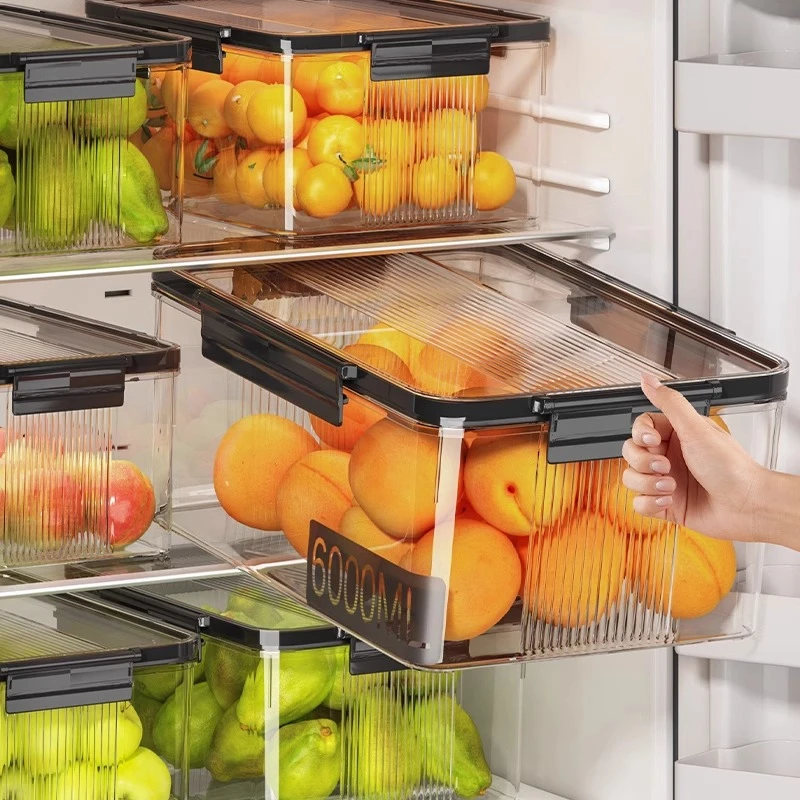 优勤冰箱收纳盒保鲜盒厨房冷冻蔬菜饺子密封专用1个×1个家用储物