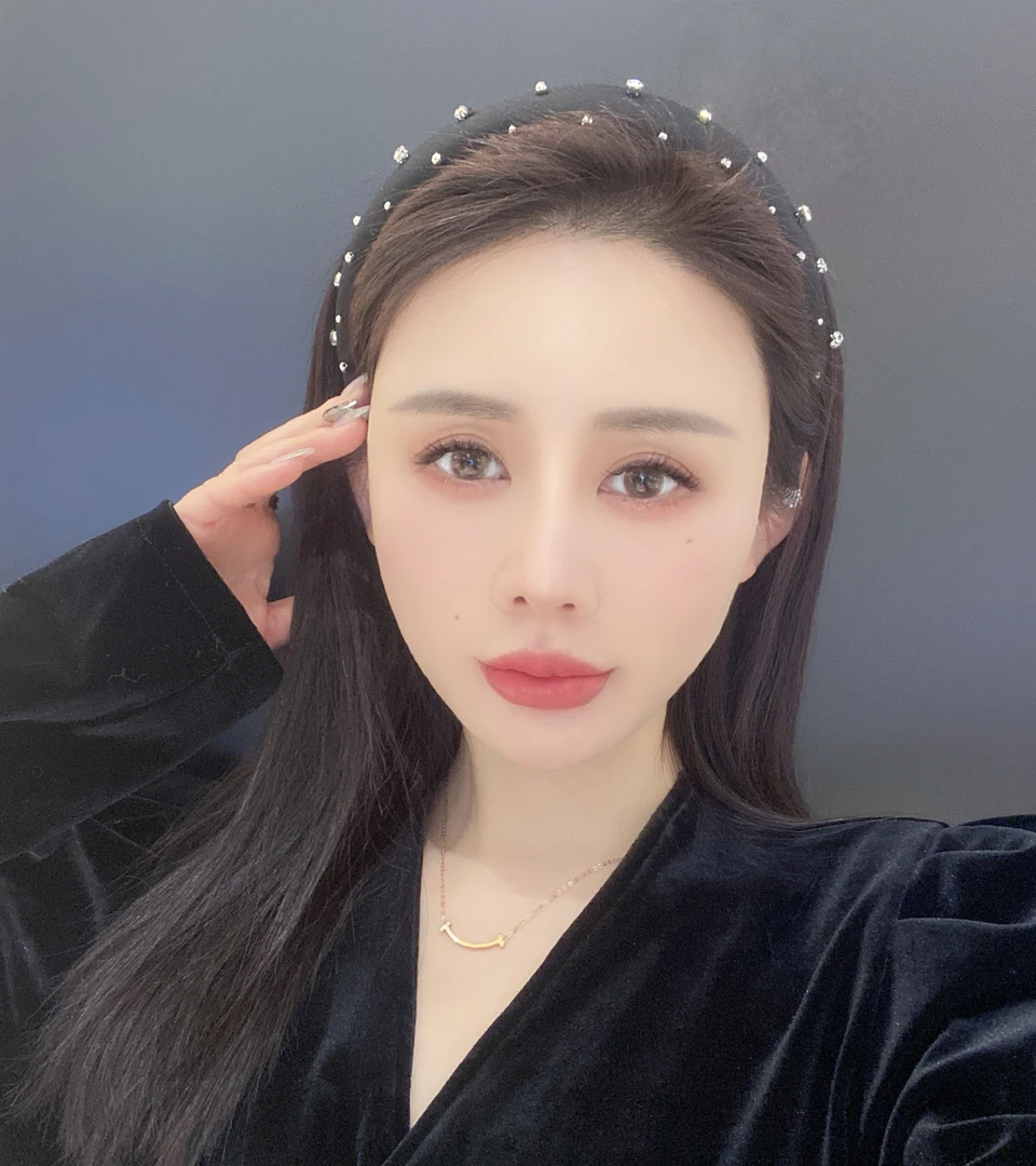 重工钉钻高级感发箍女显脸小高颅顶压发发卡气质网红头箍发饰甜美