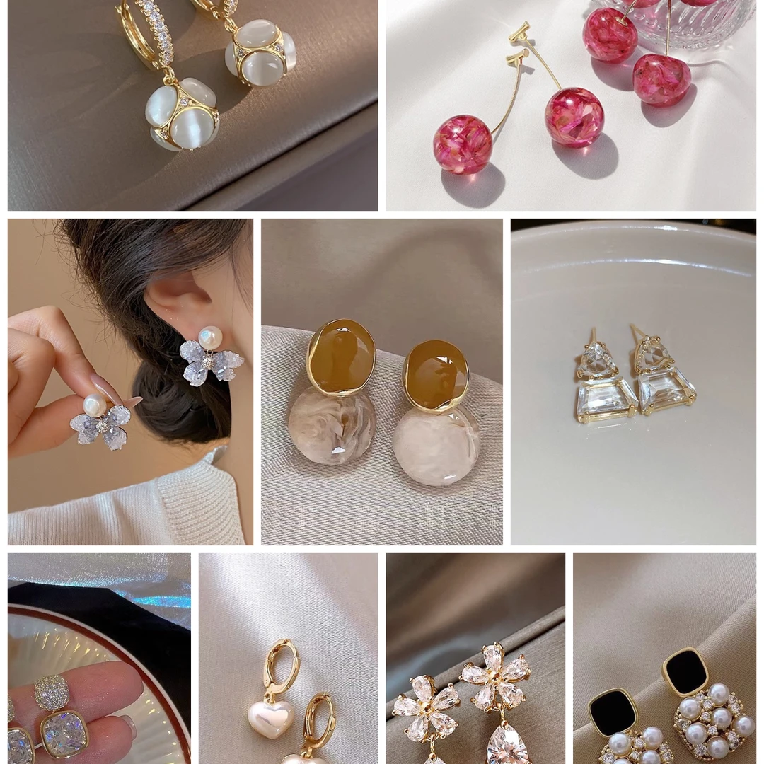 铜合金亚克力耳饰 时尚751-800精致百搭耳环