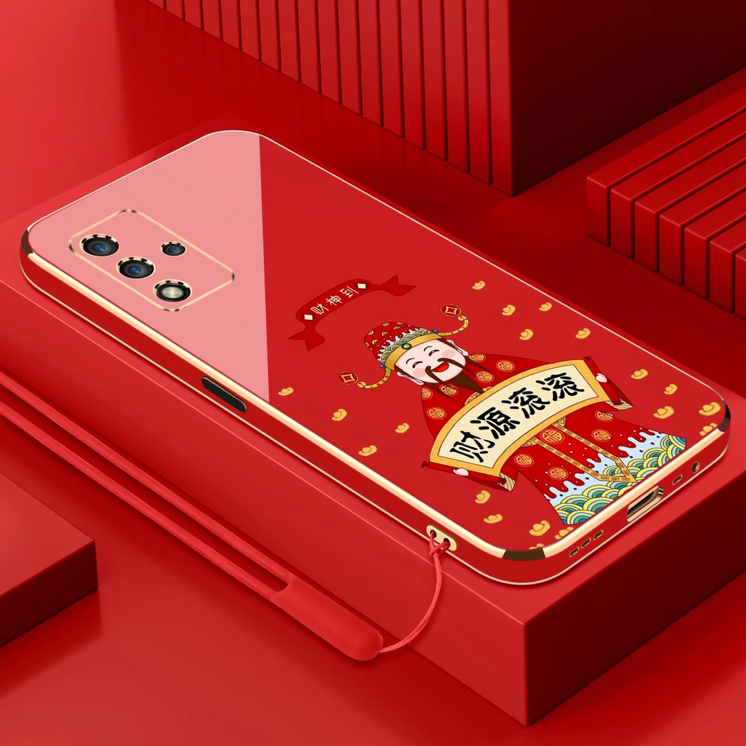 电镀财源滚滚oppoa93s手机壳全包防摔软壳【镜头保护+送挂绳】