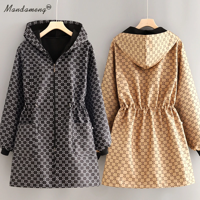 时尚女收腰加绒外套户外干活防风保暖罩衣外穿长袖围裙防脏工作服