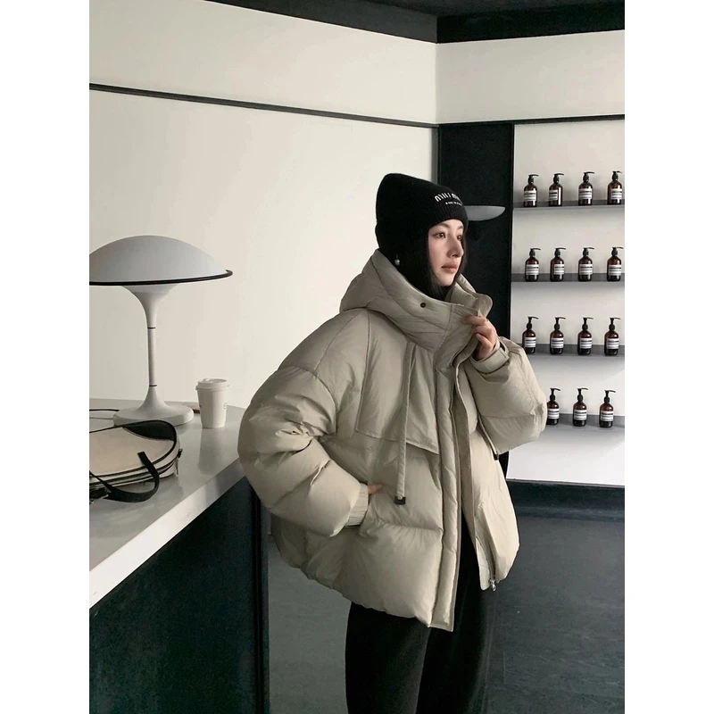 NVOEWA 冬季时尚气质极简百搭韩系中长款保暖女装1360