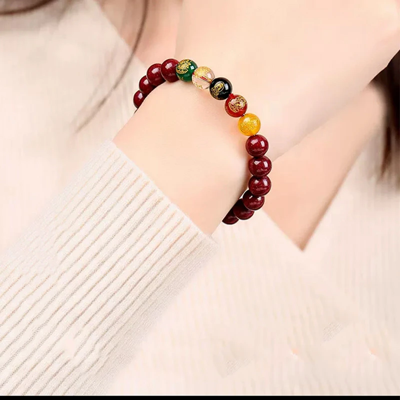 非金属树脂手链  福禄寿喜财五路树脂款手工编织品手串饰品