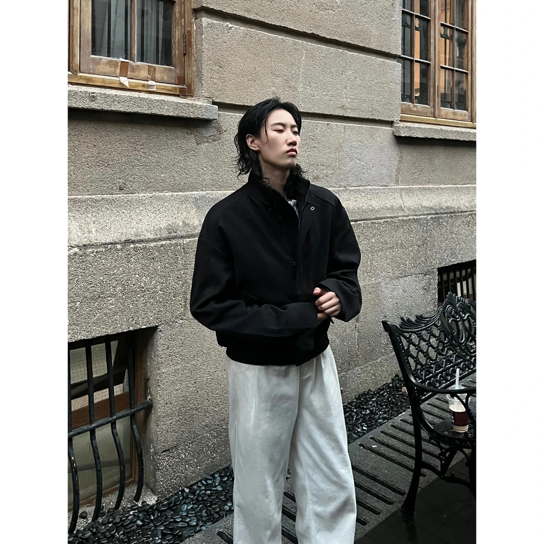 INSTORE 基础立领夹克老钱风秋冬季cleanfit潮流高级感外套