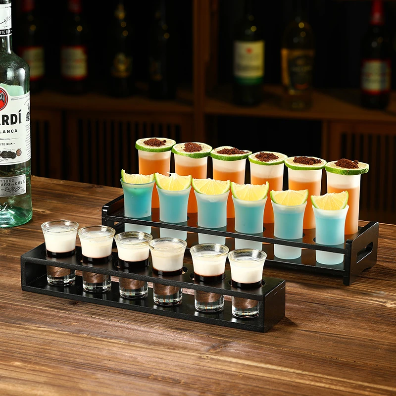 子弹杯白酒杯吞杯玻璃小酒杯一口杯shot杯酒吧b52烈酒鸡尾酒杯架