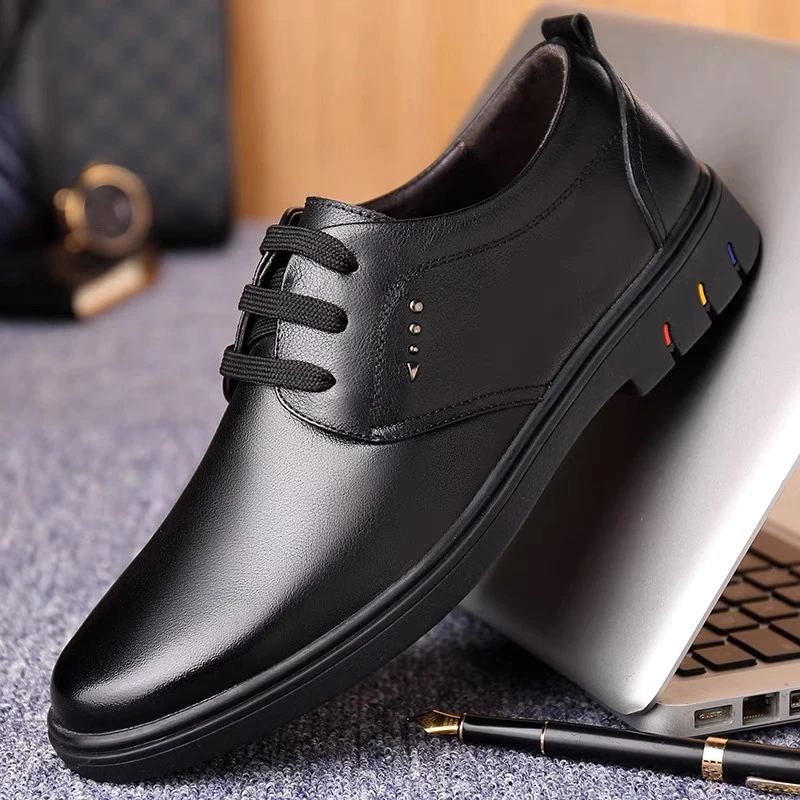 YEARCON/意尔康精选皮鞋春季真皮商务正装休闲透气爸爸鞋男士适配