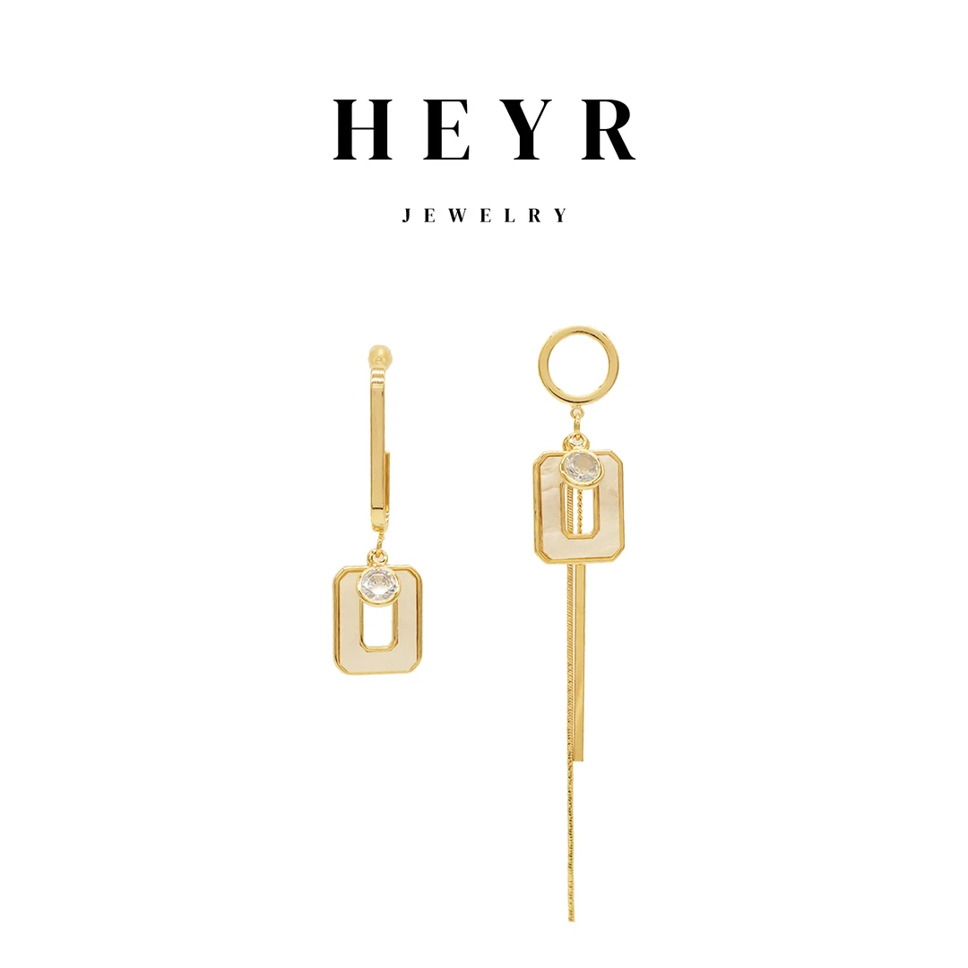 合金耳饰 不对称高级感流苏耳环2023年新款轻奢耳钉小众设计耳饰