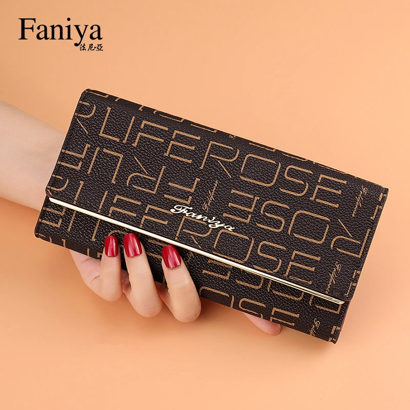 钱包女士2025新款长款多功能多卡位皮夹女式手包时尚高档钱夹女款