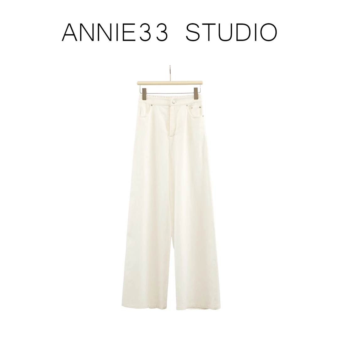 ^3宝^【柏林纪事 裤子】显瘦白色时尚休闲百搭宽松裤子S30235