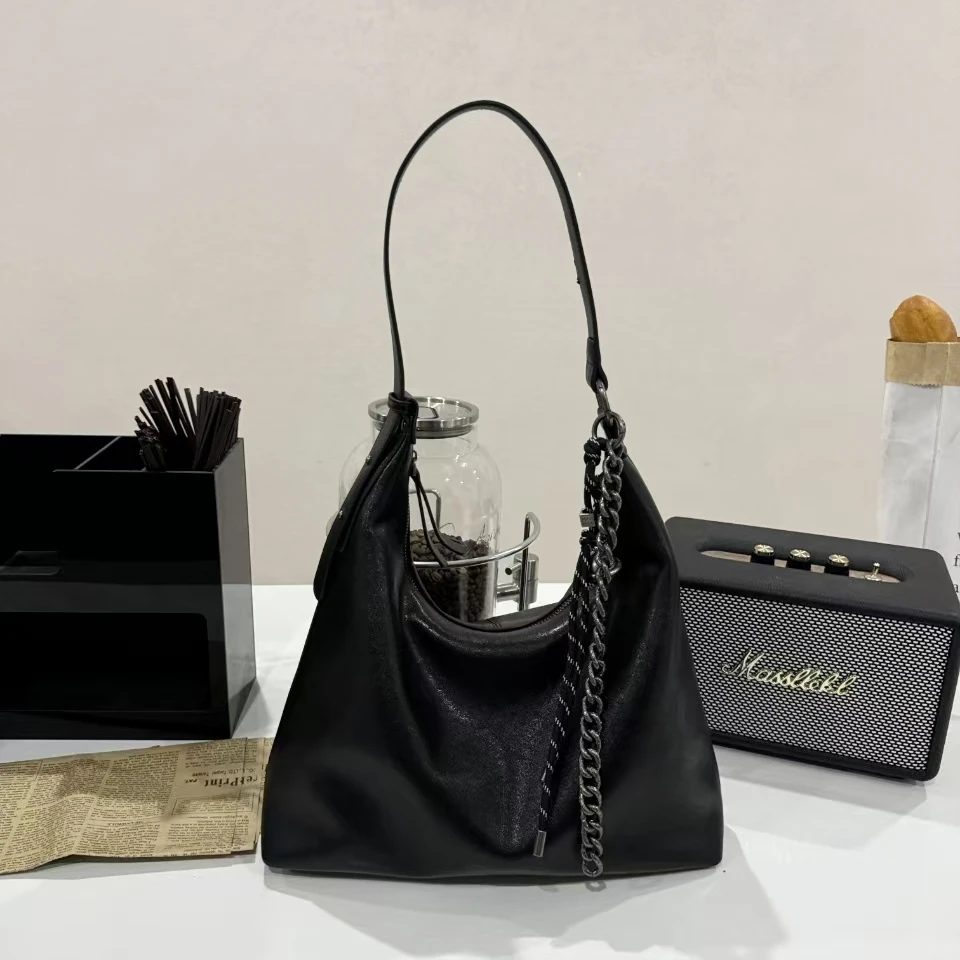 【佐伊甄选】SKL-H026-黑色轻奢女士时尚百搭单肩小众腋下斜挎包