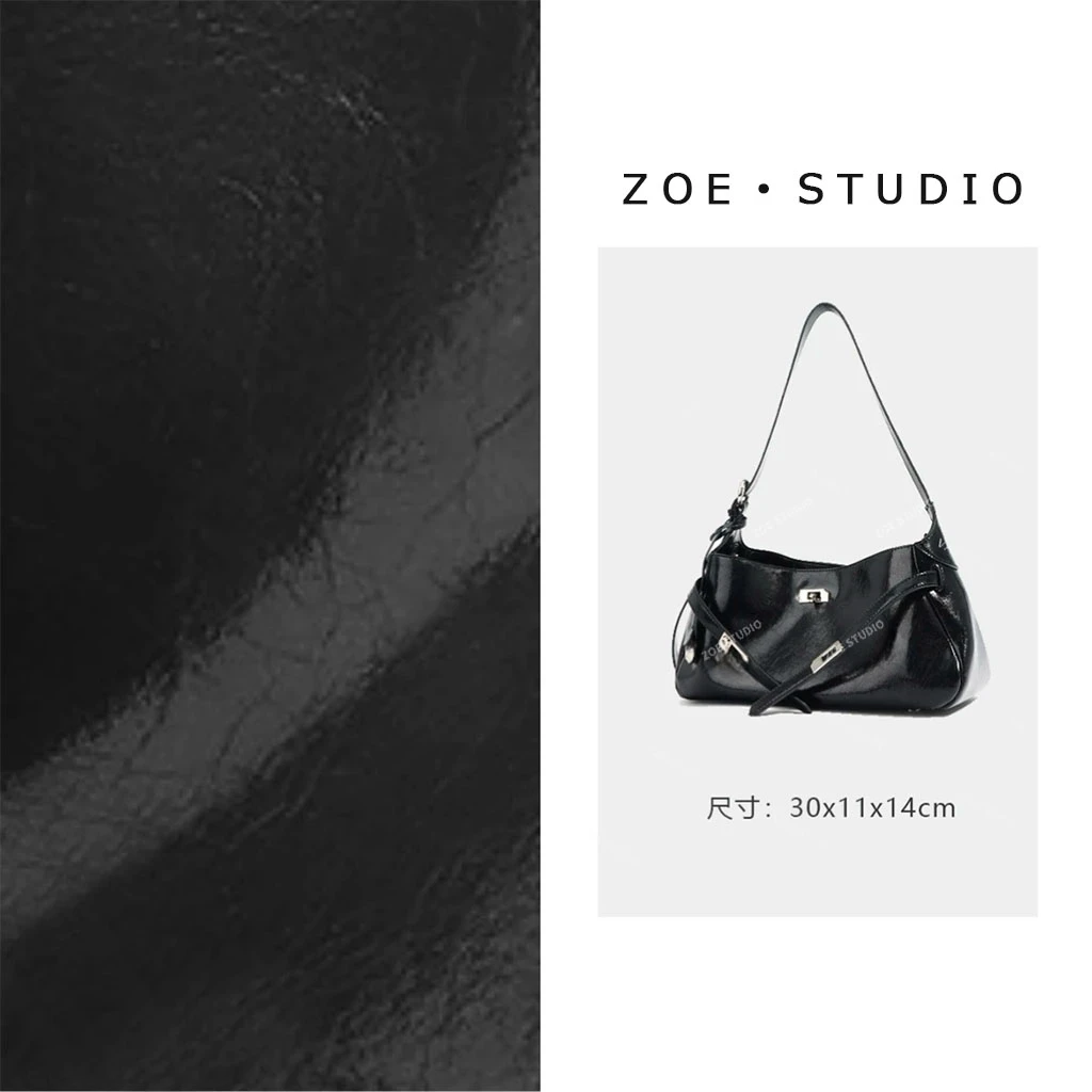 【佐伊甄选】ZG-9790C-黑色轻奢女士时尚通勤小众百搭休闲斜挎包包