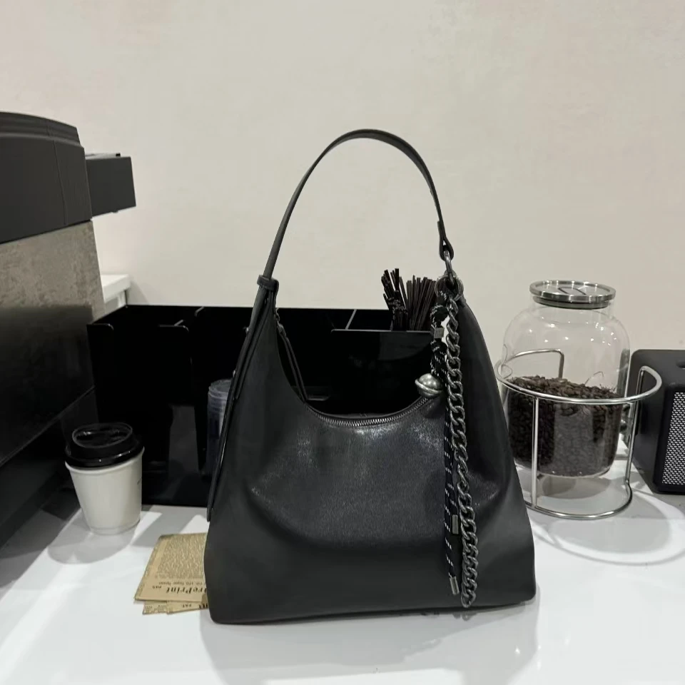 【佐伊甄选】SKL-H026-爵士灰轻奢女士时尚百搭单肩小众腋下斜挎包