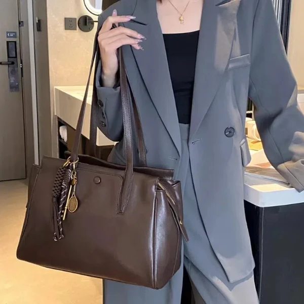 【佐伊甄选】SKL-H020-咖啡色轻奢女士时尚通勤百搭腋下斜挎包包