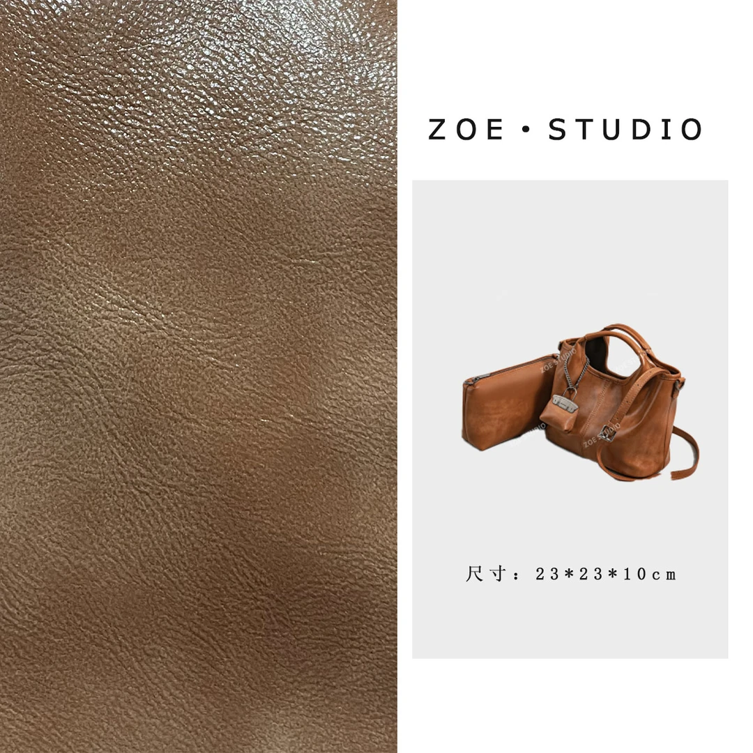 【佐伊甄选】SK-62588-曲奇色轻奢女士时尚百搭单肩斜挎包休闲真皮