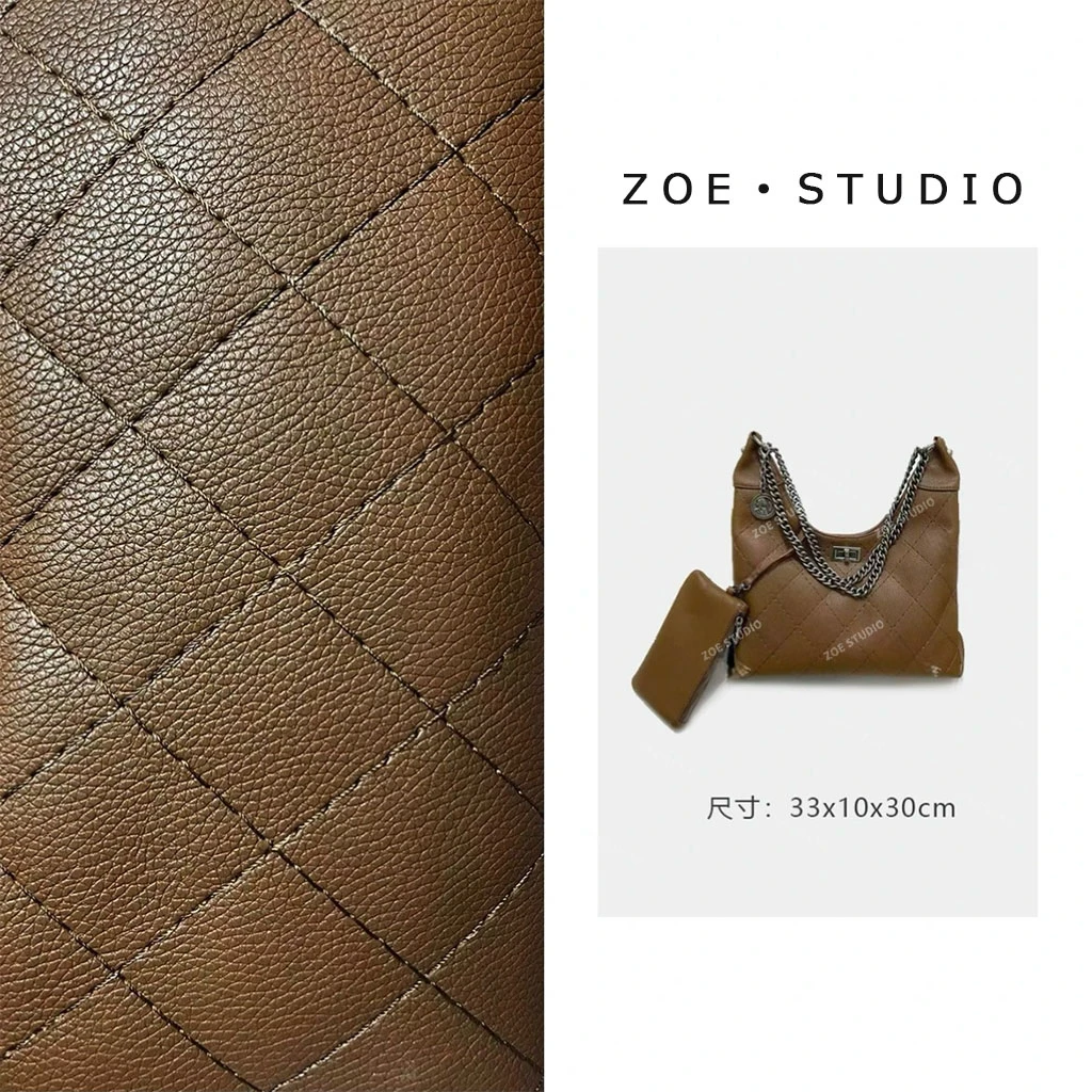 【佐伊甄选】ZT-D7031-中古棕轻奢女士时尚通勤小众气质百搭斜挎包