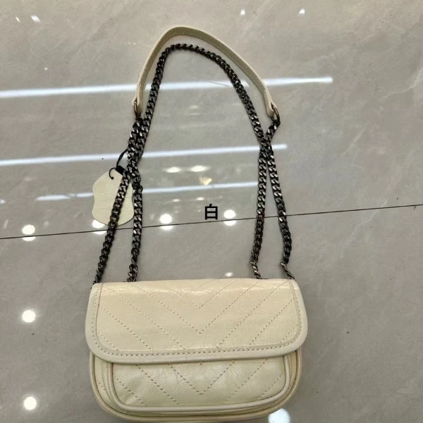 【Z0E】KLL-69003-米白女士潮流时尚经典复古气质百搭单肩斜跨包