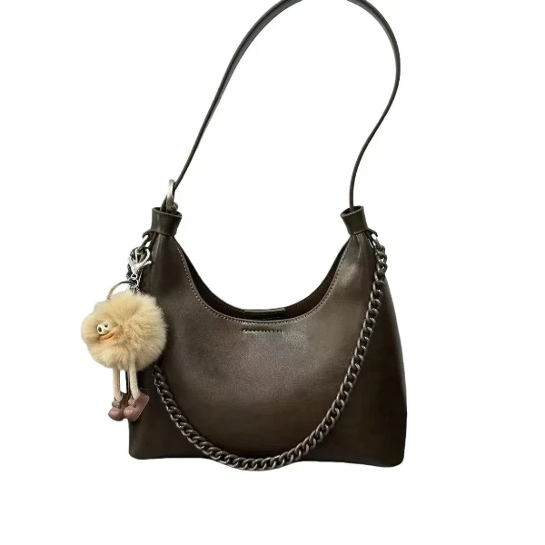 【佐伊甄选】QYX-81080-5-松茶色轻奢女士时尚通勤腋下单肩斜跨包