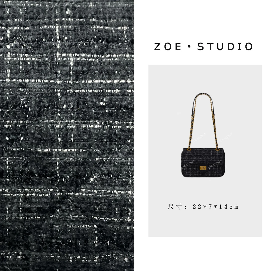 【佐伊甄选】GQ-84711-黑色韩版时尚单肩手提女包小香风轻奢