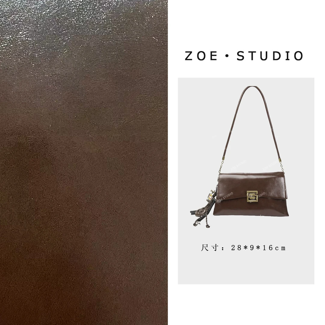 【佐伊甄选】SKL-7200-1-咖啡色（预）轻奢女士时尚经典通勤斜挎包