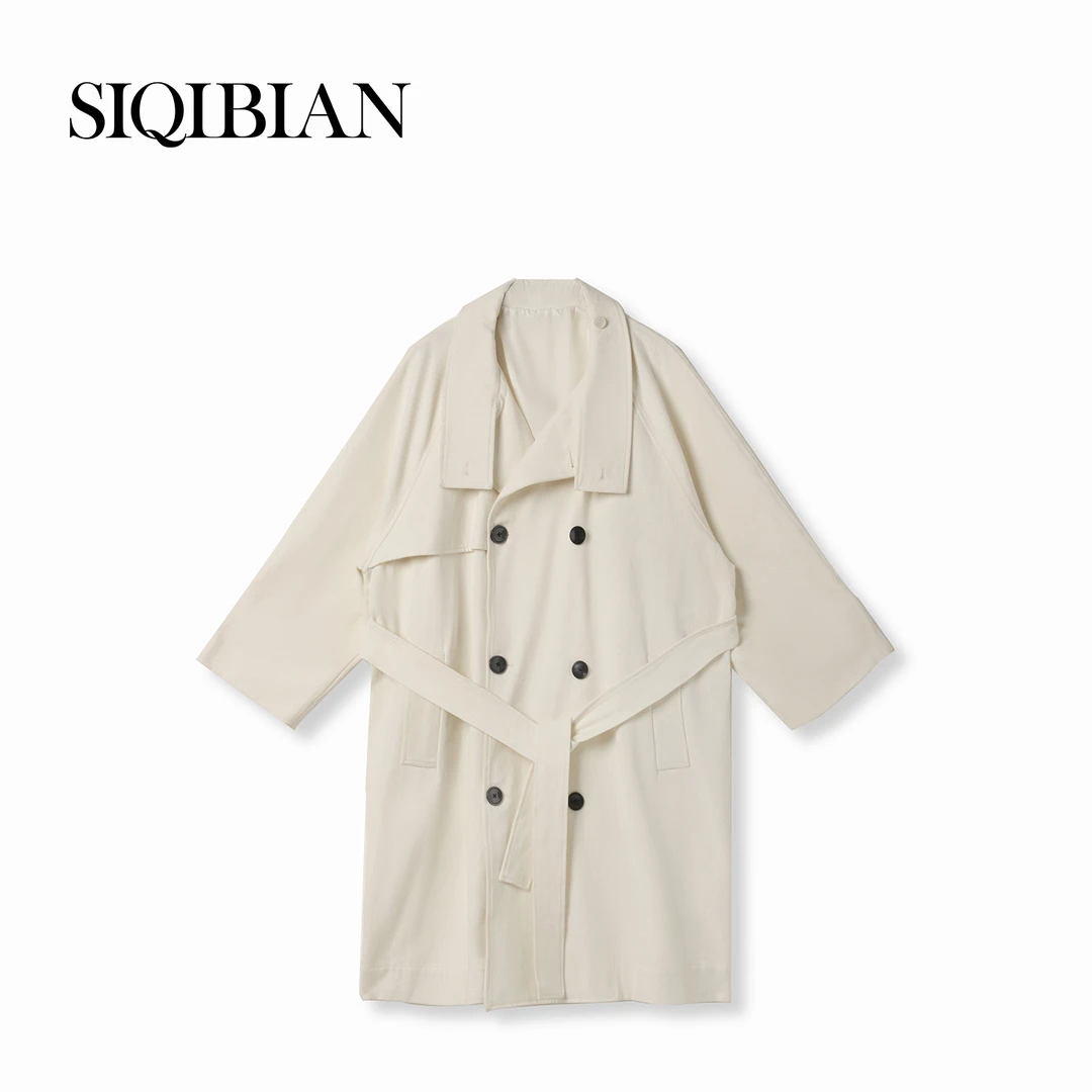 SIQIBIAN｜25SS系列意大利小众设计师款极简百搭气质风衣外套-B195