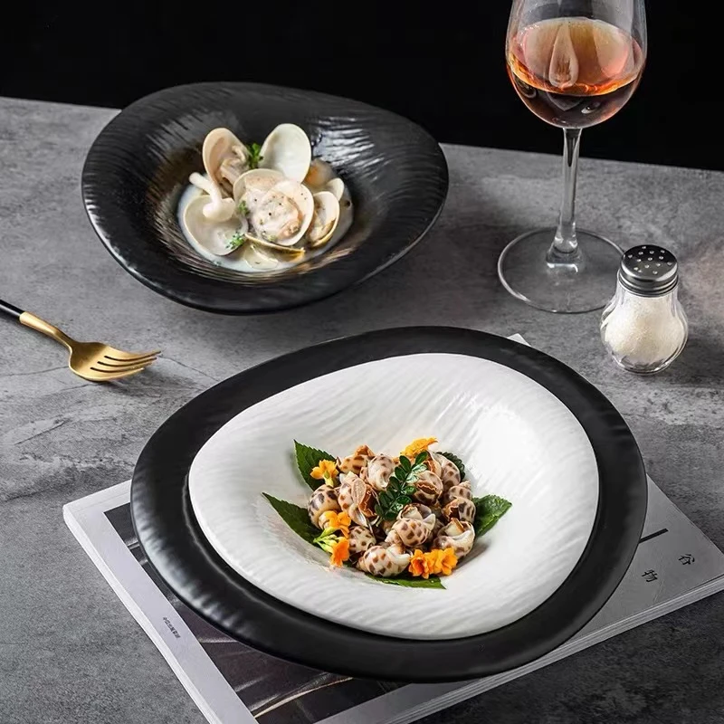 陶瓷碗精致酸奶碗汤碗家用创意甜品碗水果沙拉碗异形餐具流沙陶瓷