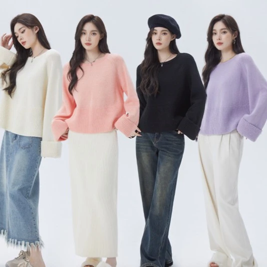 烈儿宝贝【暖暖羊毛衫】重磅532g软糯美利奴轻盈宽松毛衣K33MYR357