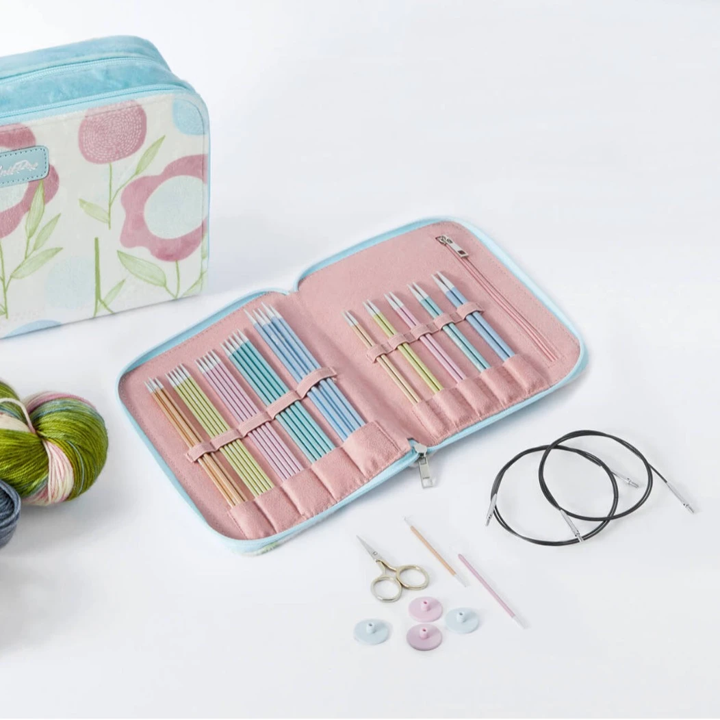 Knitpro毛衣针双头棒针限量版毛线彩色铝制可拆卸环形针礼盒套装