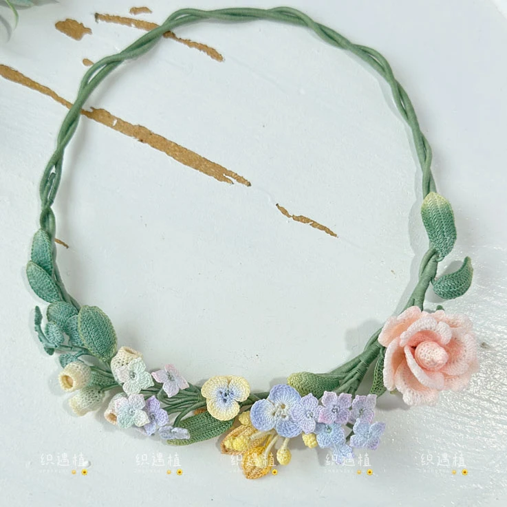 直播间花环（现货）微钩针编织花环（kezuo）
