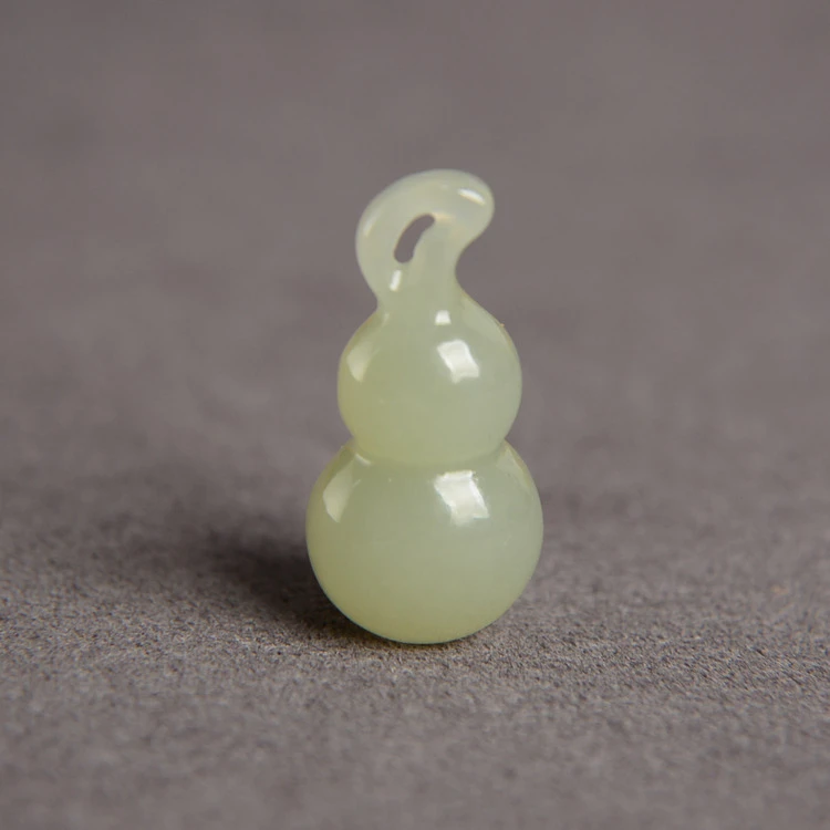 和田玉吊坠葫芦挂件天然青白晴水通透水润配件文玩配饰精工包邮