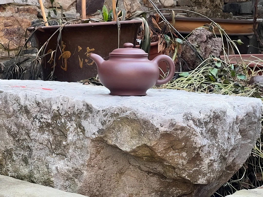 大亨掇只壶紫泥全手工制作690c