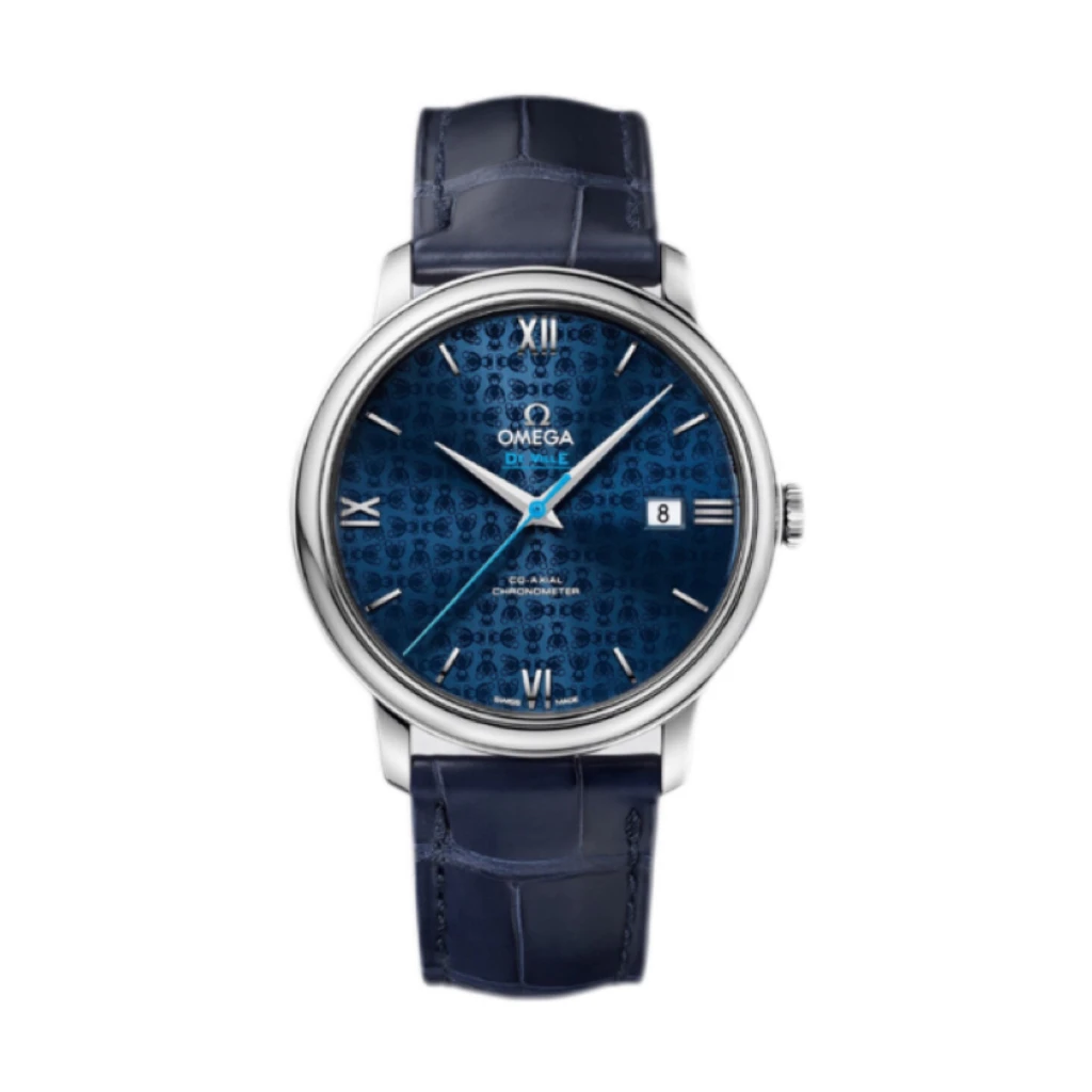 99新 Omega/欧米茄 碟飞全套奥比斯小熊盘男士蓝色机械名表39.5盘