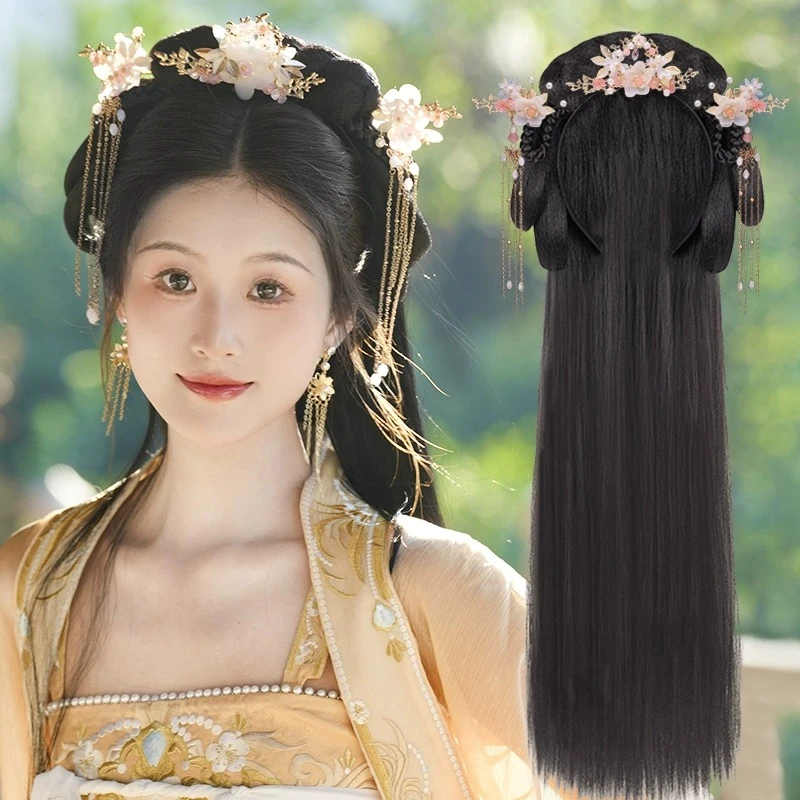 【秀雅底座】汉服头饰假发一体式全套发饰古风盘发发髻造型古装垫发