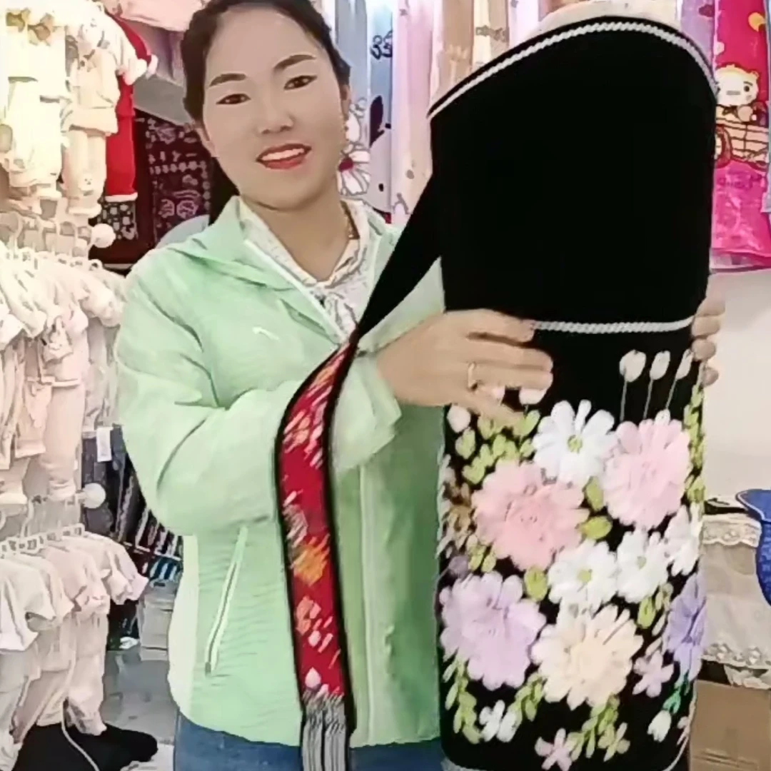 传统手工丝带绣背带-四季款-男女宝宝通用-尺寸80×70㎝