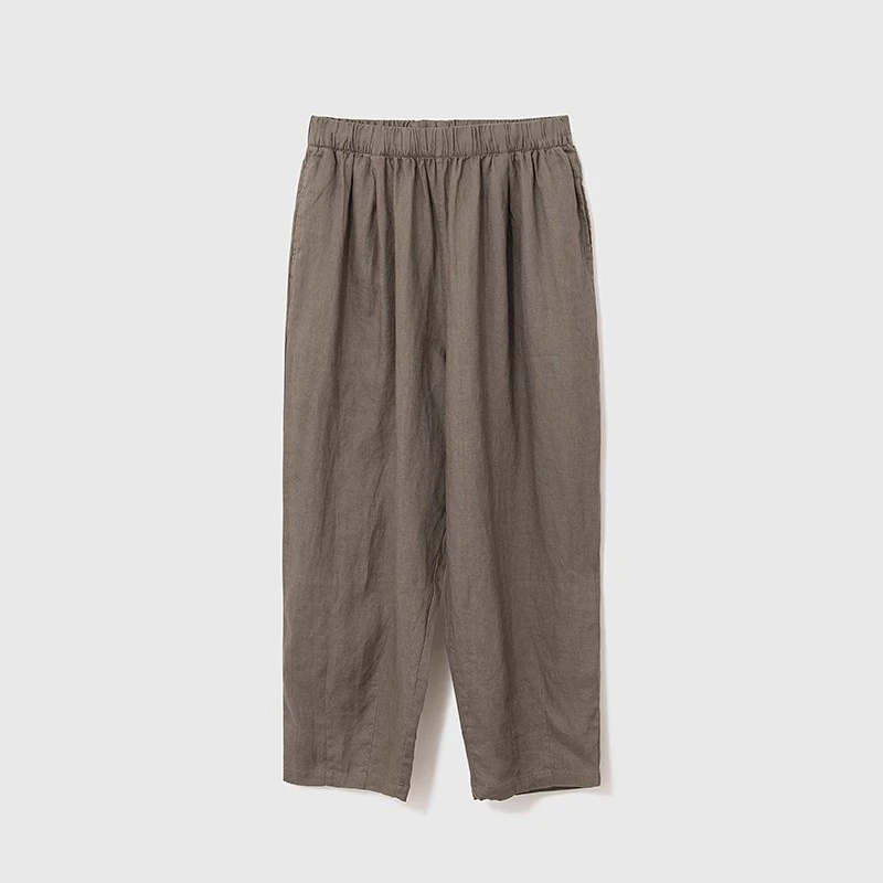 【会呼吸的面料，夏天就要100%纯亚麻】宽松女士灯笼裤九分裤睡裤