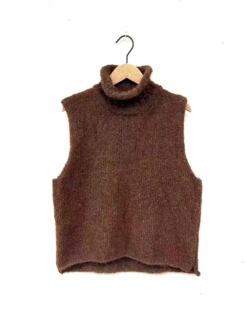 深深一刻左岸迷香针织休闲百搭文艺范秋冬马甲Z23FW7028