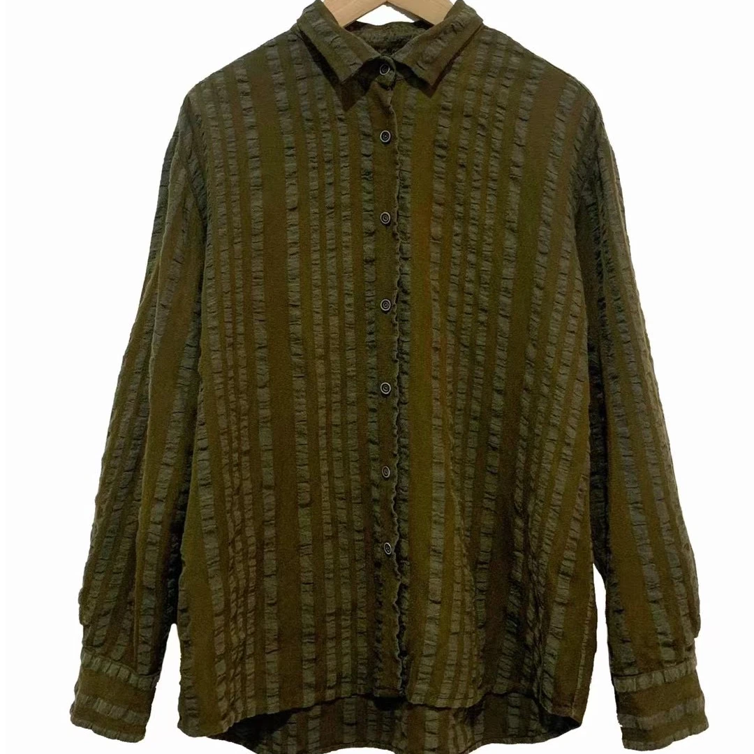 深深一刻左岸迷香休闲舒适衬衣秋冬衬衫Z24FW1012