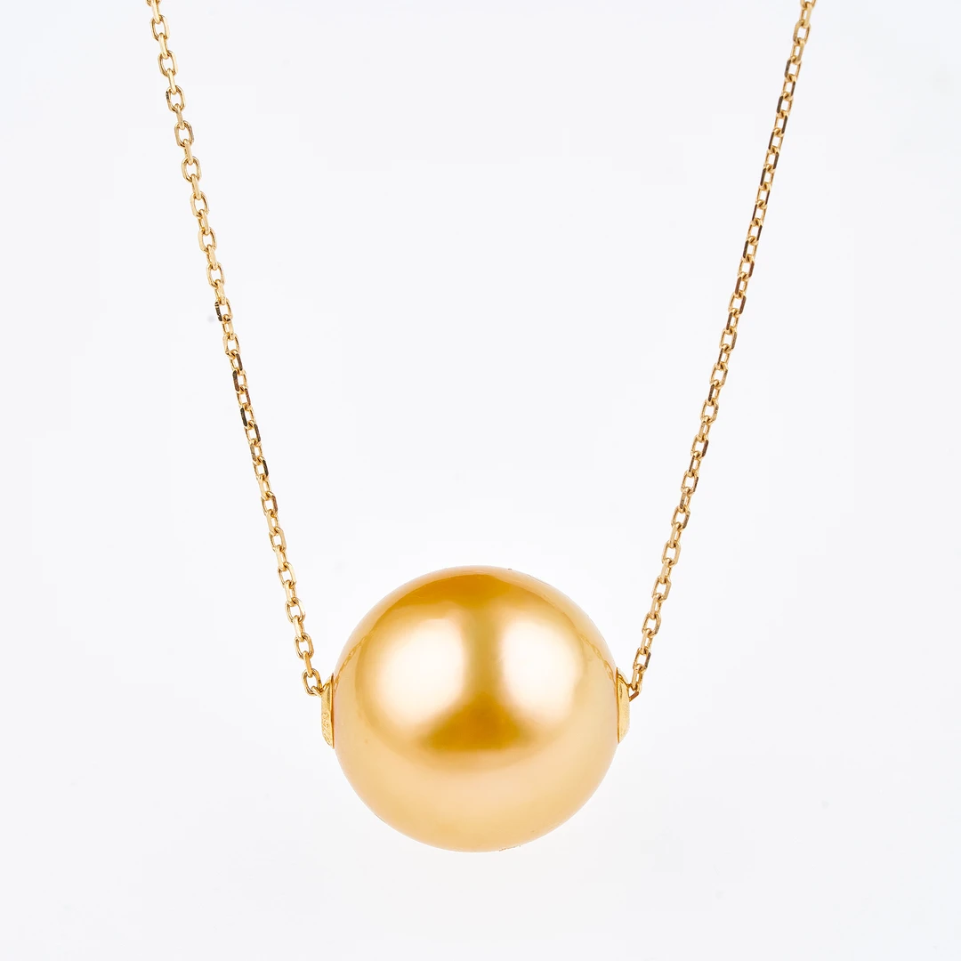 心曼尼【馨姐宠粉】H.MANI XL34 18K海水金珠路路通吊坠