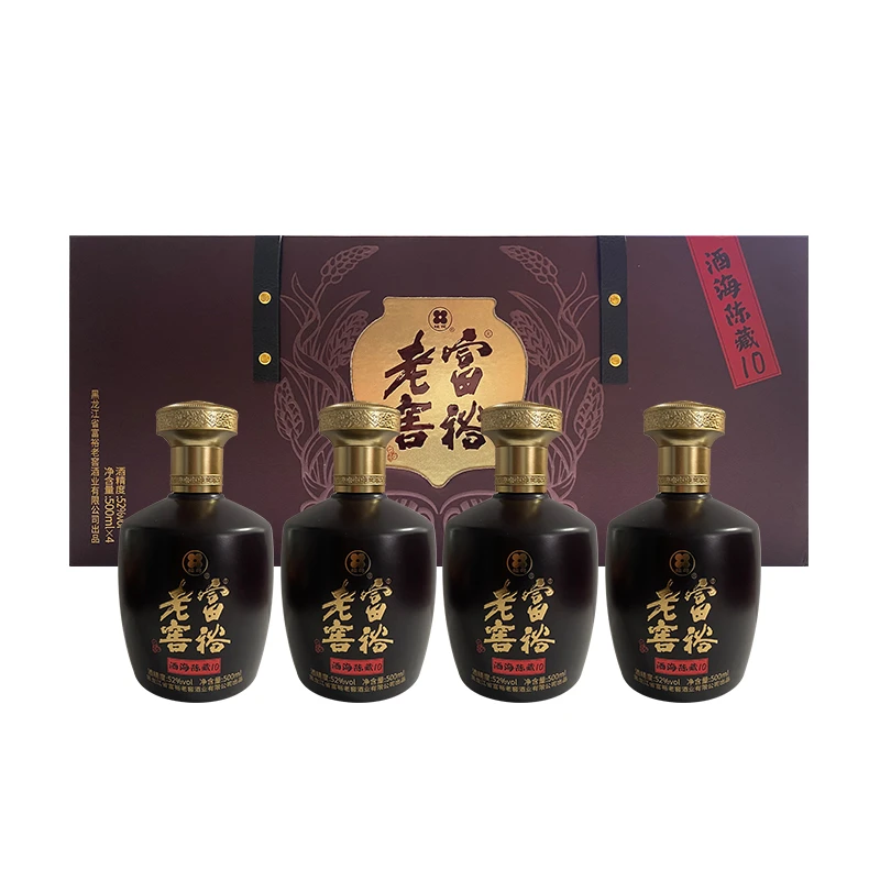 富裕老窖酒海陈藏10浓香型优级500ml*4瓶/1箱纯粮（1）52度500ml