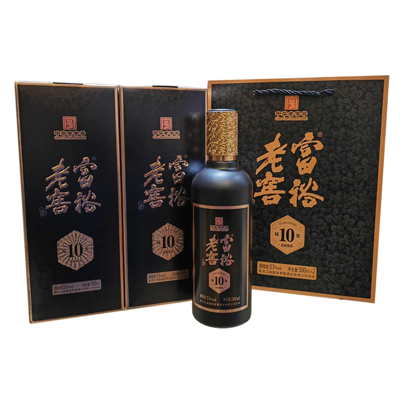富裕老窖糯酱10酱香型白酒优级6瓶/箱1箱纯粮酿造53度500ml