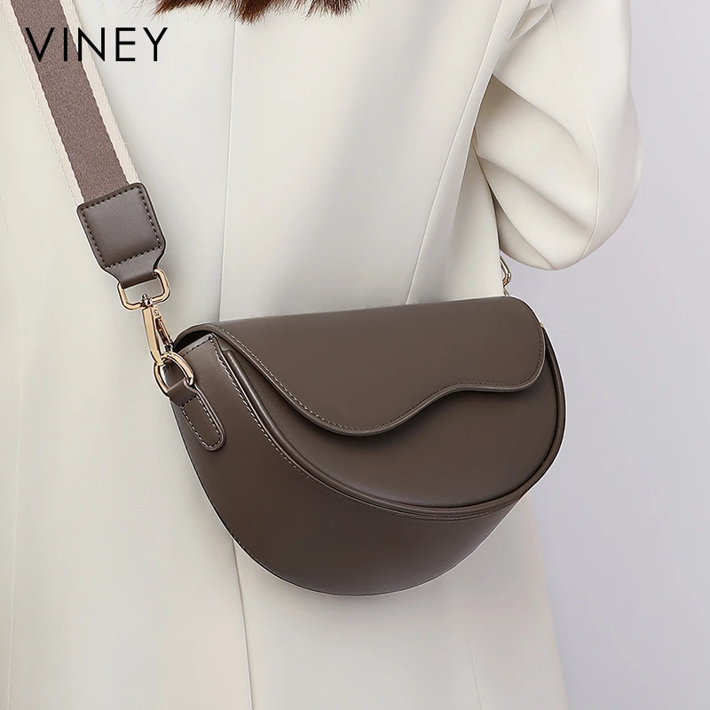 Viney真皮包包女包2025新款轻奢百搭马鞍包生日礼物送女友送老婆
