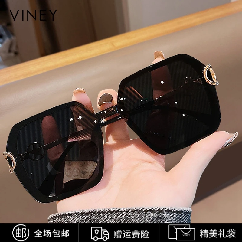 Viney墨镜女2025新款洋气复古太阳镜防紫外线时尚墨镜偏光高颜值