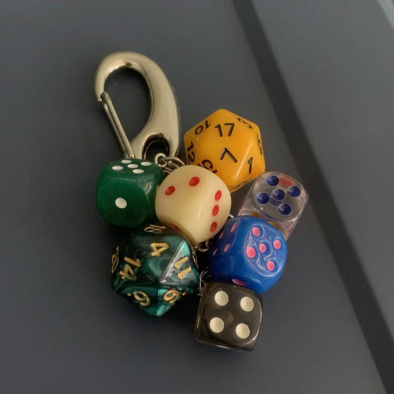 【幸运骰子串】手作包包挂件小众搭配饰品复古钥匙扣质感腰间挂件