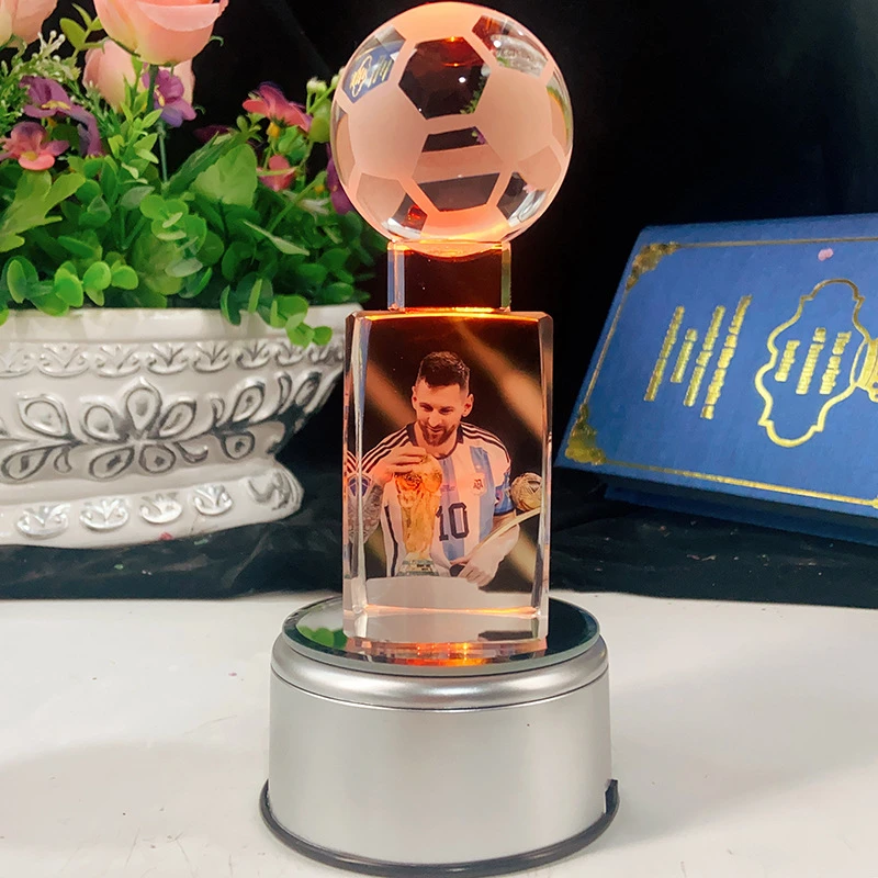 梅西C罗手办足球纪念品球迷送男生朋友同学照片diy生日礼物高考