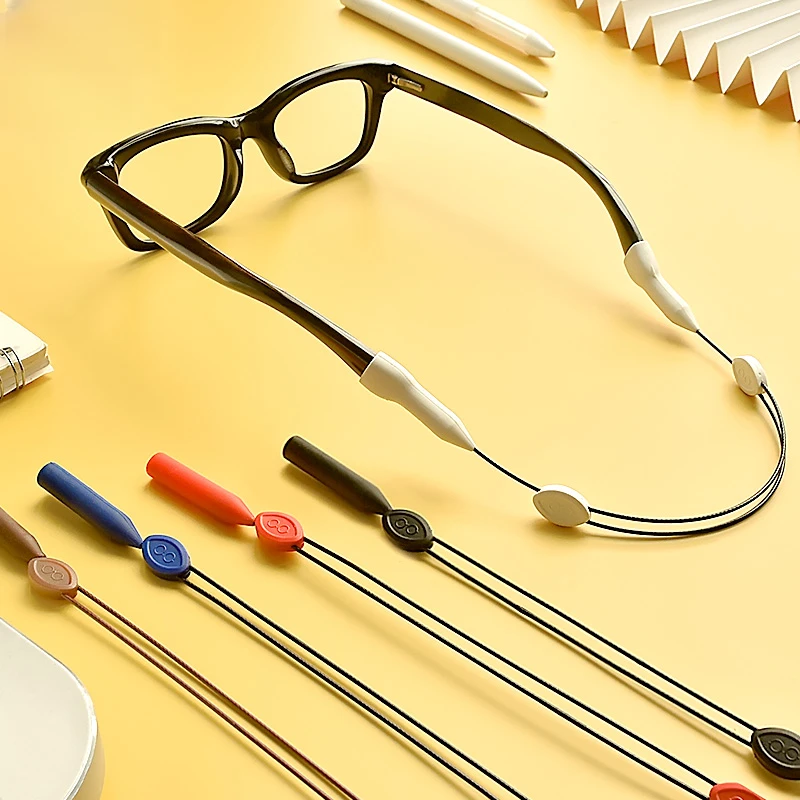 可调节运动眼镜绳挂绳防滑套固定托漂流硅胶眼镜防脱落神器可伸缩