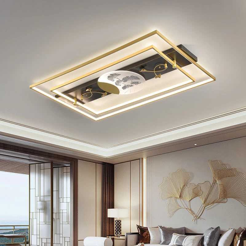 新中式家用吸顶灯客厅灯餐厅大气现代简约卧室书房大厅禅意长方形