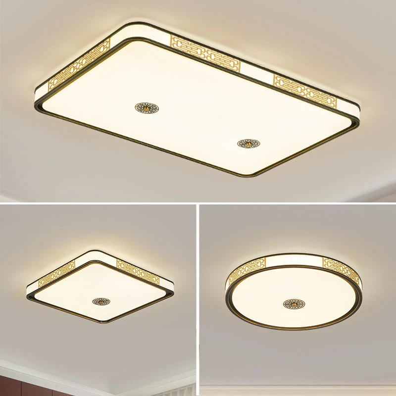 新中式超薄吸顶灯led客厅长方形阳台卧室餐厅大气家用房间圆形灯