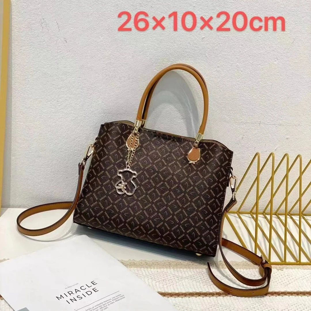 高端女包名媛女士包包2023新款女复古印花手提包香港风格字母女包