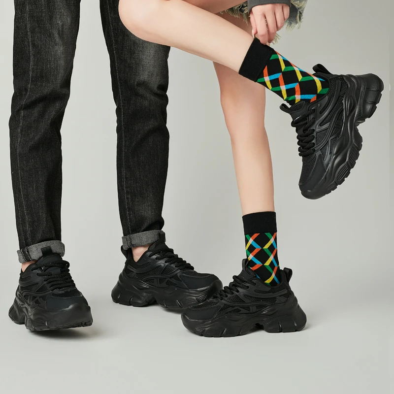 老爹鞋女秋季新款夏季透气百搭情侣鞋厚底增高超火爆款男运动鞋子