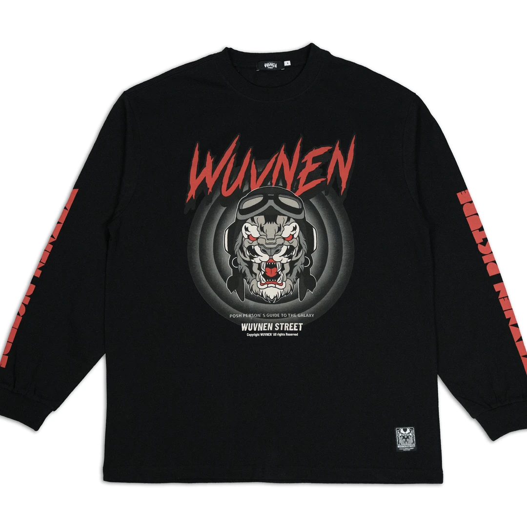 無南WUVNEN STREET 虎头长袖t恤宽松街头潮流