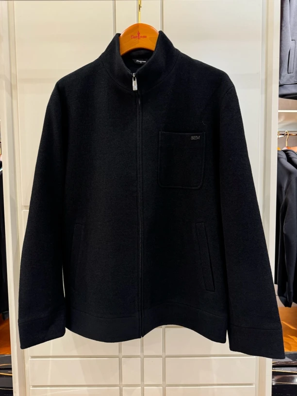 比音勒芬24秋季新款休闲毛织夹克5939